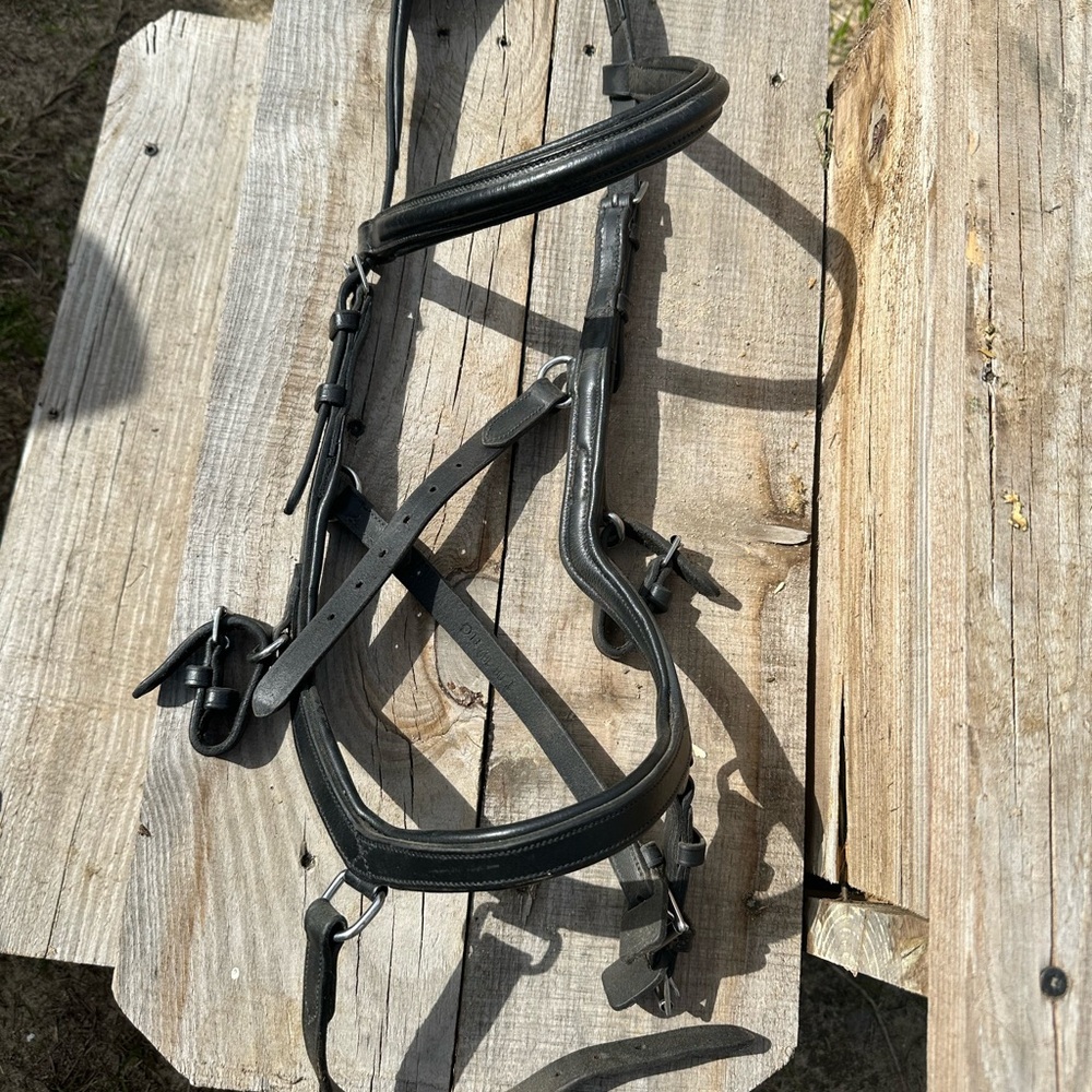 Black cob size Rambo Micklem bridle
